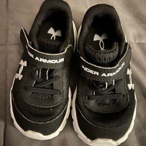Under Armour Kids Black Sneakers with White Details
